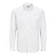 JACK & JONES Herren PLUS JPRBLACARDIFF Shirt L/S PS NOOS Hemd, White/Fit:Loose FIT, 5XL Grande Taille