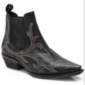 Free People Shoes | Free People Wayward Pointed Toe Western Boots Size 37.5 | Color: Black/White | Size: 37.5eu