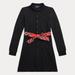 Polo By Ralph Lauren Dresses | Girls Polo Ralph Lauren Black Button Up Polo Dress | Color: Black/Red | Size: Lg