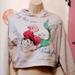 Disney Shirts & Tops | Disney Princess (Girls Xl) The Little Mermaid Ariel Cropped Hoodie - Nwot | Color: Gray/Red | Size: Xlg