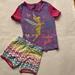 Disney Pajamas | 2 Pc Disney Store Tinker Bell Princess Pajamas Shorts Set Snug Fit Girls Size 3 | Color: Pink/Purple | Size: 3