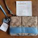 Coach Bags | Coach Signature Nwt Small Wallet/Clutch/Coin | Color: Blue/Tan | Size: 5.5 " X 3.75 "