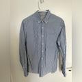 J. Crew Shirts | J. Crew Mens Medium Slim Secret Wash Cotton Poplin Shirt Blue And White Stripe | Color: Blue/White | Size: M