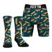 Men's Rock Em Socks Philadelphia Eagles Local Food Underwear and Crew Combo Pack