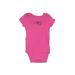 Carter's Short Sleeve Onesie: Pink Solid Bottoms - Kids Girl's Size 18