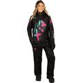 FXR CX F.A.S.T. Insulated 2023 Ladies One Piece Snowmobile Suit, black-pink, Size 8 for Women