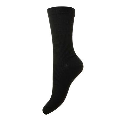Wool Softop 2 Pair Black 4-7 Socks