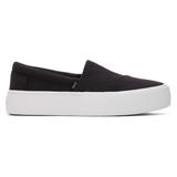 TOMS Women's Black Fenix Platform Slip-On Sneakers Shoes, Size 7.5