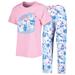 Women's BIOWORLD Pink/White Hello Kitty Pajama Set