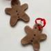 Anthropologie Holiday | Gingerbread Man Christmas Ornaments Set Of 2 | Color: Red | Size: Os