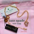 Kate Spade Jewelry | Disney X Kate Spade New York Minnie Mouse Necklace | Color: Gold/White | Size: Os