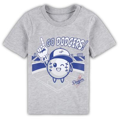 Toddler Heather Gray Los Angeles Dodgers Ball Boy T-Shirt