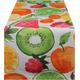Tischläufer HOSSNER - HOMECOLLECTION "Frutta" Tischdecken Gr. B/L: 40 cm x 100 cm, 1 St., rechteckig, bunt (ecru, grün, orange, rot, rosa, gelb) Tischläufer