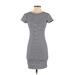 FELICITY & COCO Casual Dress - Shift: Blue Stripes Dresses - Women's Size Small