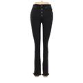 Madewell Jeans - Mid/Reg Rise Skinny Leg Denim: Gray Bottoms - Women's Size 24 - Black Wash