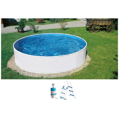 Rundpool KONIFERA "Kreta I", weiß, H:90cm Ø:350cm, Schwimmbecken, 3-tlg., in verschiedenen Größen