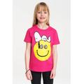 T-Shirt LOGOSHIRT "Peanuts - Snoopy Smiley" Gr. 122, rosa Mädchen Shirts T-Shirts