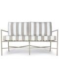 Outdoor 2-Sitzer Sofa BEL AIR - Outdoor 2-Sitzer Sofa, Streifen & Metall in Taupe, B145