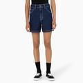 Dickies Women's Carpenter Jean Shorts, 5" - Stonewashed Indigo Blue Size 34 (FRR05)