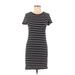 Old Navy Casual Dress - Sheath Crew Neck Short sleeves: Black Print Dresses - Women's Size Medium