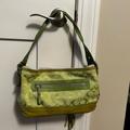Coach Bags | Coach Lime Green Shoulder Bag. Leather, Suede And Material. Zipped Front Pocket. | Color: Green | Size: Os