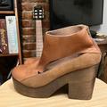 Free People Shoes | Free People Camel Leather Clog 70s Style Size 40 | Color: Tan | Size: 10