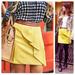 Anthropologie Skirts | Anthropologie Hd In Paris 6 Yellow Petal Skirt Mini Textured | Color: Brown/Yellow | Size: 6