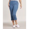 Blair DenimEase™ Classic Pull-On Capris - Denim - 6P - Petite