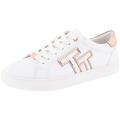 Plateausneaker TOM TAILOR Gr. 38, rosegold (weiß, rosa, goldfarben) Damen Schuhe Sneaker