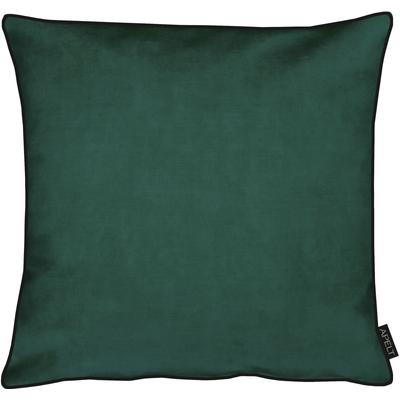 Dekokissen APELT "Ruby" Gr. 2, blau (petrol, unifarben), B:45cm H:5cm L:45cm, Polyester, Dekokissen_Sitzkissen_Kissenhüllen, Kissenhülle mit Füllung, 1 Stück Image