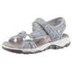 Riemchensandale RIEKER Gr. 37, blau (hellblau) Damen Schuhe Sandalen