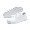 Sneaker PUMA "CARINA L", Gr. 42,5, weiß (puma weiß, puma weiß, puma silber), Leder, Leder, unifarben, sportlich, Schuhe, Topseller