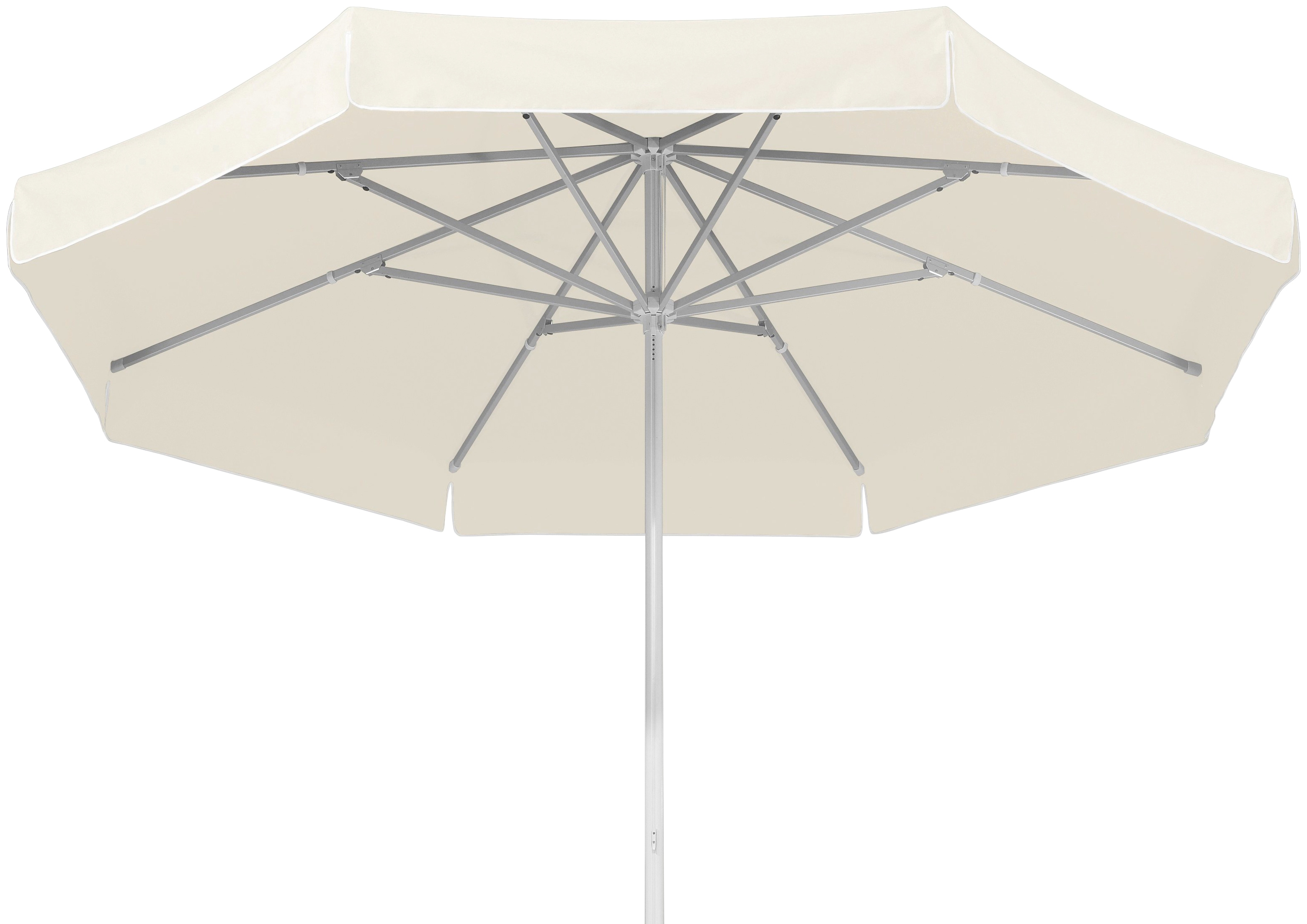Marktschirm SCHNEIDER SCHIRME "Jumbo", weiß, Obermaterial: 100% Polyester, Standschirme, ØxH: 300x275 cm, Aluminium/Polyester Image
