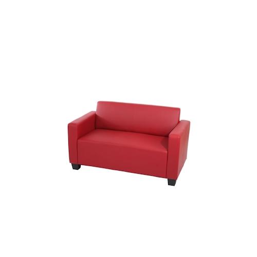 Modular 2er Sofa Couch Lyon Loungesofa Kunstleder ~ rot