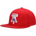 Men's Mitchell & Ness Red Philadelphia 76ers Hardwood Classics Essentials Tonal Basic Snapback Hat