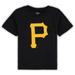 Toddler Black Pittsburgh Pirates Team Crew Primary Logo T-Shirt