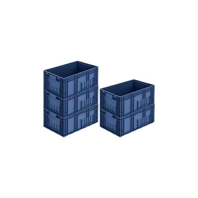 PROREGAL 5x VDA KLT Kleinladungsträger mit Verbundboden | HxBxT 28x40x60cm | 48 Liter | KLT, Transportbox, Transportbehälter, Stapelbehälter Image
