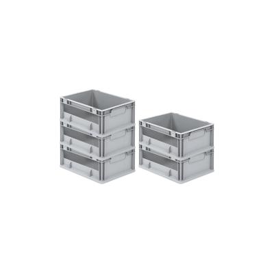 PROREGAL 5x Eurobox NextGen Insight | HxBxT 17x30x40cm | 16 Liter | Seite offen | Eurobehälter, Transportbox, Transportbehälter Image