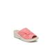 Women's Smile Sandals by BZees in Pink Cheetah Fabric (Size 8 M)