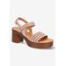 Women's Jud-Italy Sandals by Bella Vita in Blush Suede Leather (Size 7 M)