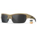 Wiley X WX Valor Sunglasses Tan Frame Grey/Clear/ Rust Lenses Medium CHVAL06T