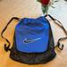 Nike Bags | Nike Gym Drawstring Bag Backpack Blue Black | Color: Black/Blue | Size: Os