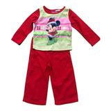 Disney Pajamas | Girl Size 24 Months Fleece Pajama Set, Disney Minnie Mouse Pajamas 545 | Color: Pink/Red | Size: 24mb