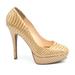 Jessica Simpson Shoes | Jessica Simpson Bette Pump Nude Snake Skin 9 | Color: Brown/Tan | Size: 9