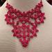 Jessica Simpson Jewelry | Jessica Simpson Pink Bib Statement Necklace Barbiecore Barbie Pink | Color: Pink | Size: Os