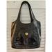 Coach Bags | Coach Black Patent Leather Signature Stripe Bag | Color: Black | Size: Os