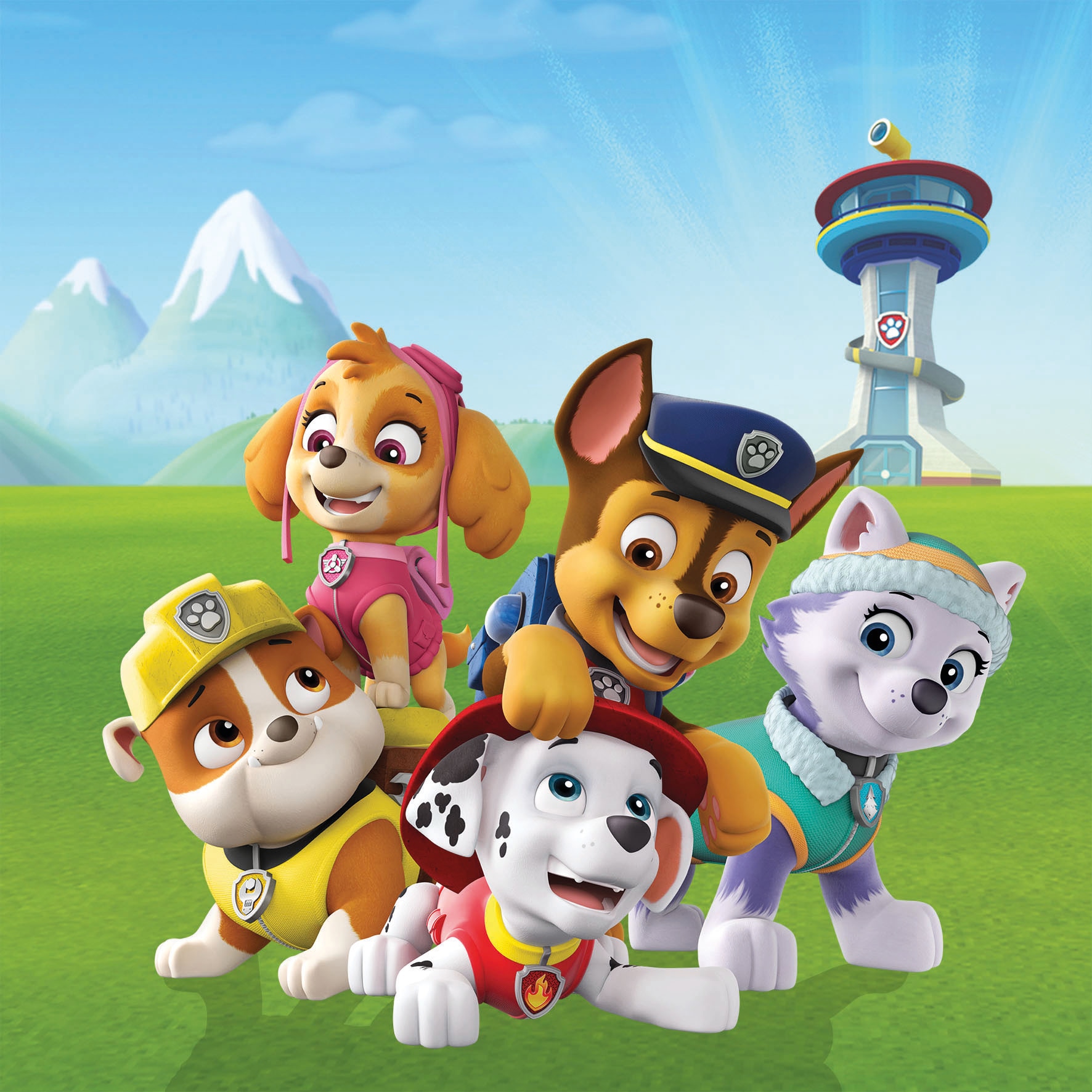 Leinwandbild BÖNNINGHOFF "Paw Patrol", bunt (farbe rahmen: kein rahmen, farbe bild(er): grün, rot, blau, weiß), B:35cm H:35cm T:1,8cm, Canvas, Bilder, BxH: 35x35 cm Image