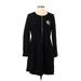 Elegant Prosper Casual Dress - A-Line Crew Neck Long sleeves: Black Print Dresses - Women's Size 5