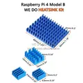 Kit de dissipateur thermique Raspberry Pi 4 b en aluminium bleu bricolage modèle B 4