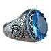 Yubnlvae Rings Accessories Ring Gemstone Peacock Ring Blue Diamond Vintage Ring Ringdiamond Saphire Ring Gift Shape Ring Diamond Big Large Ring Round Peacock Ring Rings